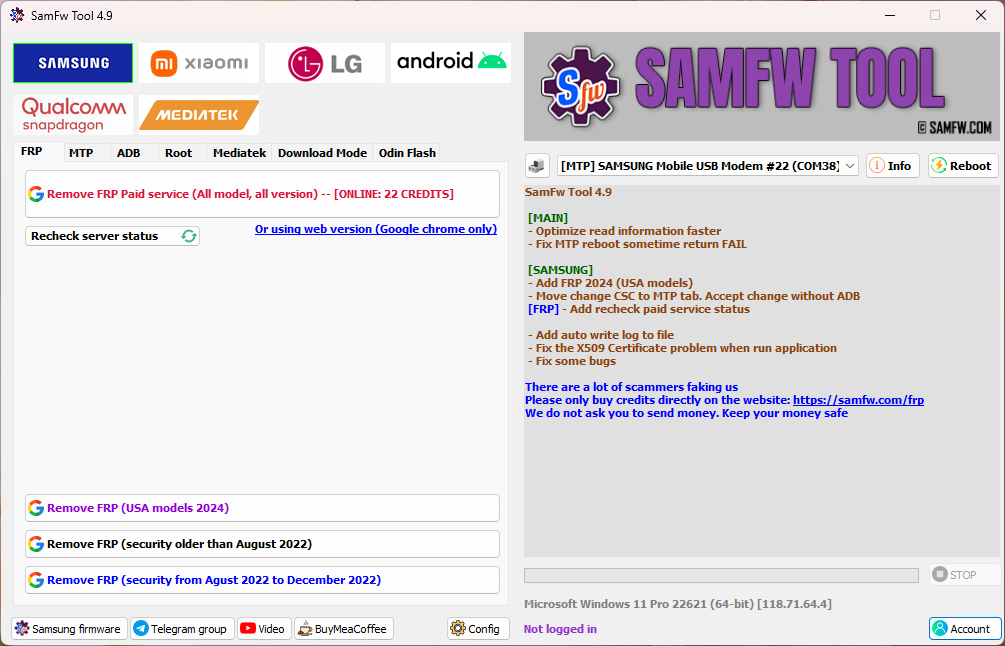 Imagen de SamFw Tool