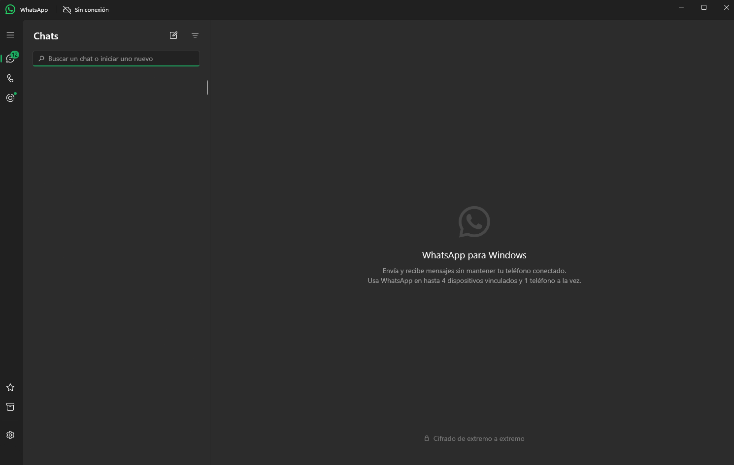 WhatsApp Desktop sin conexion