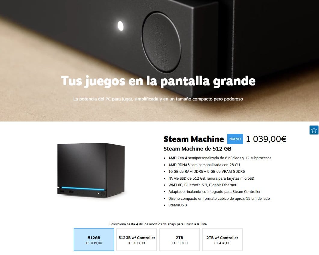 Comparativa de rendimiento gaming entre Steam Machine, PS5 y Xbox Series X